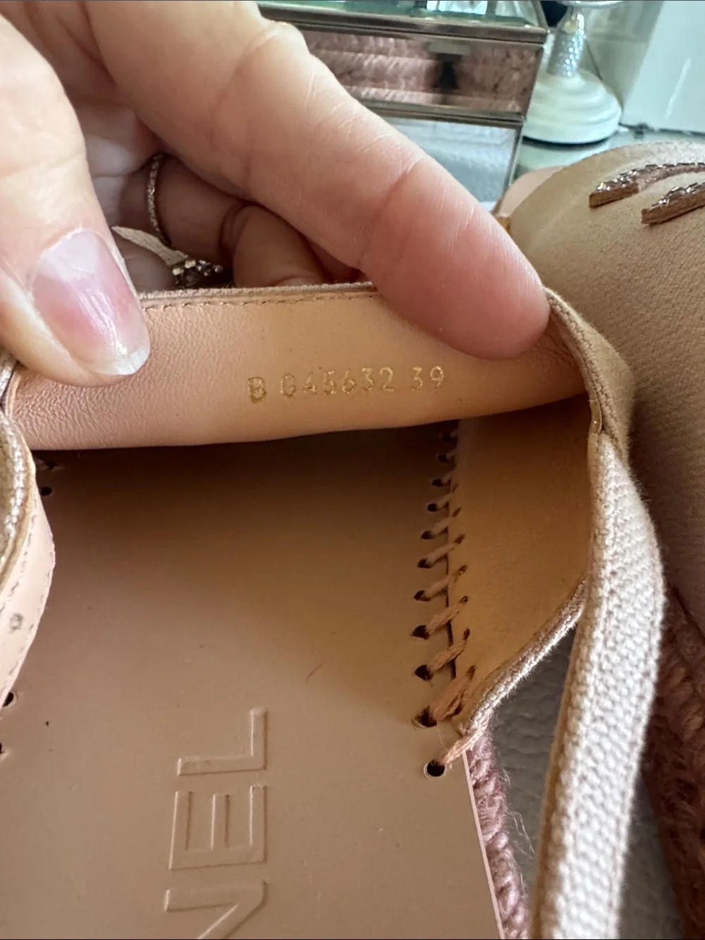 CHANEL espadrille showcasing
